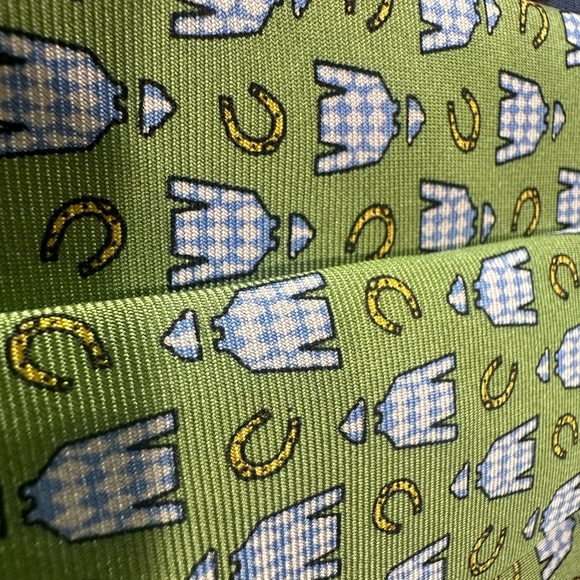 Alynn Neckware Silk Derby Steeplechase Horse Ties  Lot of Two Keeneland - Picture 2 of 9